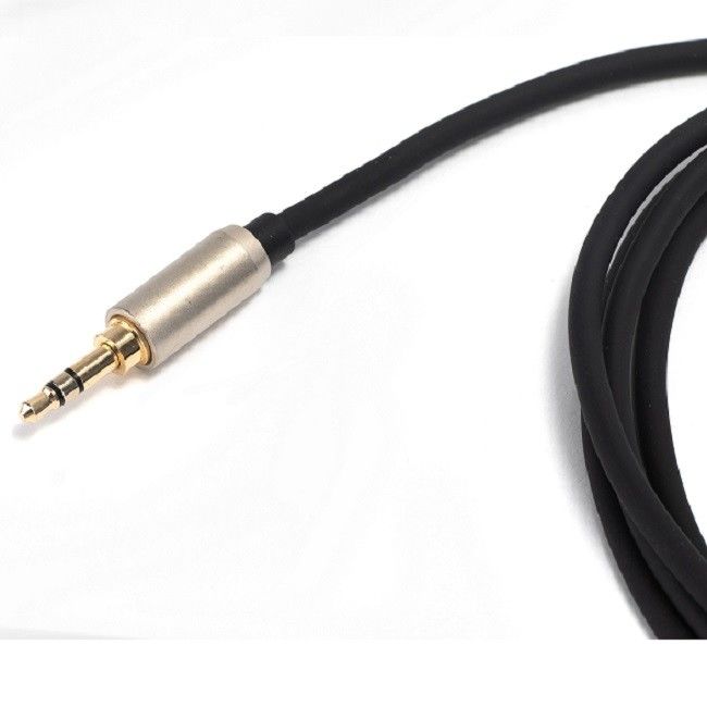 3.5mm Male To Dual RCA Male Y Audio Kabel Hitam Berbagai panjang kabel