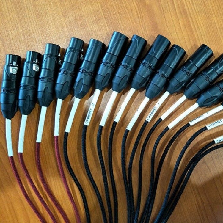 20 Channel Snake Cable Low Profile XLR Send Circuit Board XLR Splitter 100 kaki
