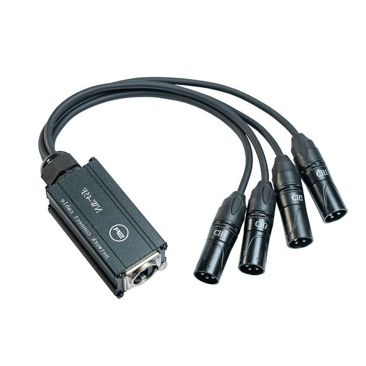 XLR Network Splitter Cable 4 Channel 3-Pin Multi Snake Receiver Untuk Rj45 Single Ethercon Cable