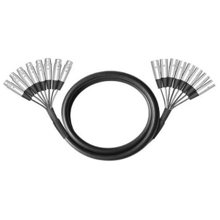 Kabel Multicore 8 Way XLR Pria ke XLR Wanita Kabel Ular 8 Saluran