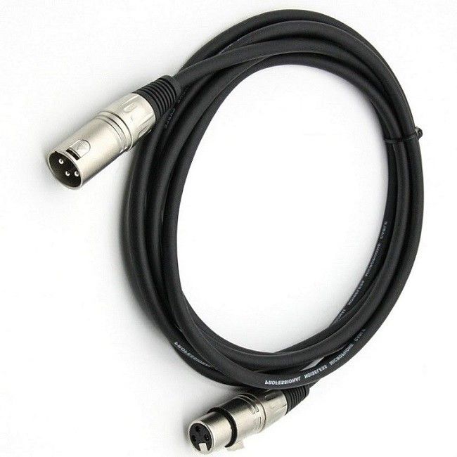 3 Pin XLR Kabel Mikrofon Pria ke Wanita Mikrofon Cord Hitam XLR Kabel