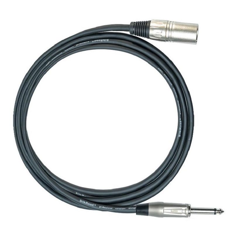 1/4 Inch Pria Ke XLR Wanita Mikrofon Cord Hitam XLR Kabel 10 kaki Mikrofon Kabel