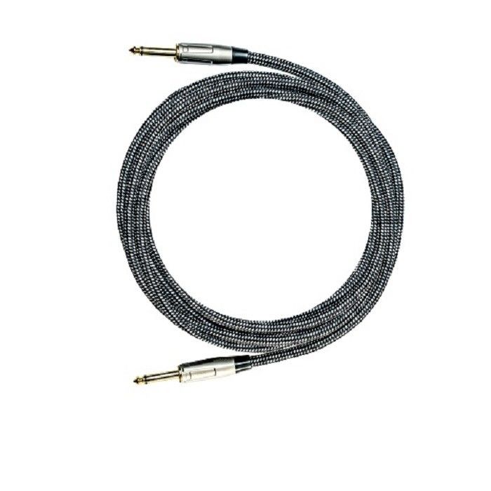 6.35mm Gitar Kabel Instrumen Patch Kabel Nylon Berliku Langsung Ke Langsung Amp Kabel