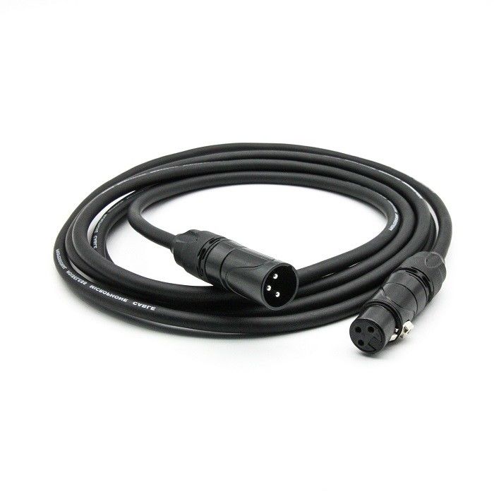 AWG 24 XLR Kabel Mikropon Hitam XLR Pria ke XLR Kabel Mikropon Wanita Untuk Mixer