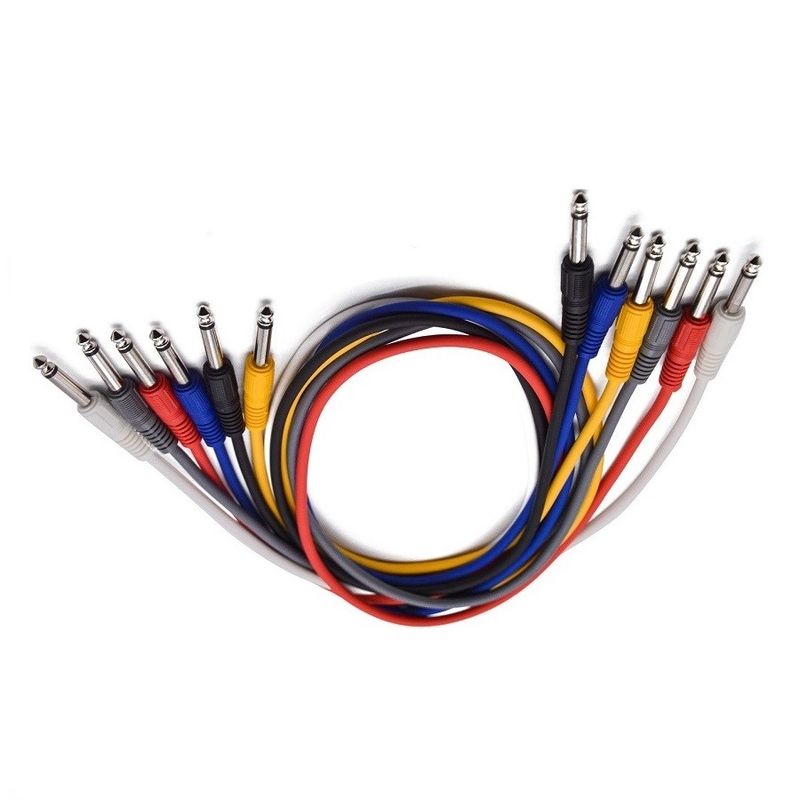 1 Foot Guitar Patch Cables Leads For Effect Pedal 6 Warna Guitar Pedal Instrumen Kabel