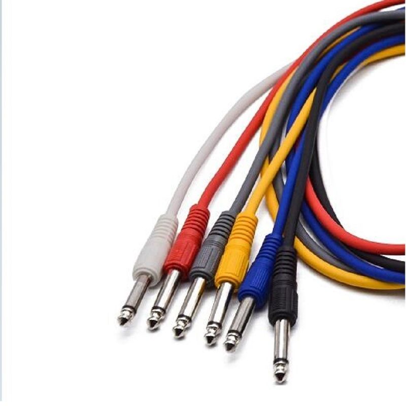 1 Foot Guitar Patch Cables Leads For Effect Pedal 6 Warna Guitar Pedal Instrumen Kabel