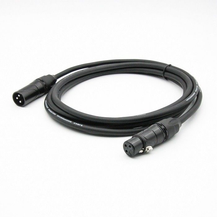 OFC Conductor Mic Patch Cords 3 Pin Xlr Untuk Xlr Adaptor Wire Hitam
