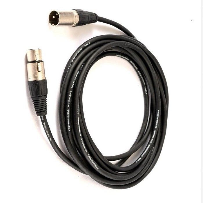 20ft Pria ke Wanita Xlr Kabel Hitam Warna Mikropon Cord Led Untuk Microphone Mixer
