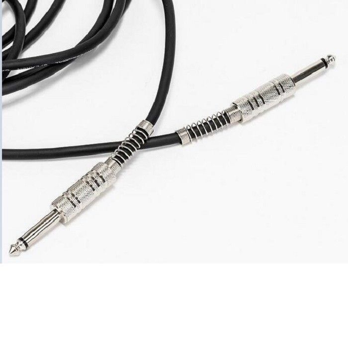 Black Guitar Audio Cable Amp Cord Untuk Bass Black Guitar Cable 1/4 Inch 6.35 lurus