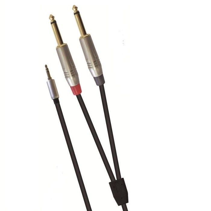 Audio Y Splitter Adapter 3.5mm Stereo To Dual 1/4 Inch Untuk Speaker Mixer