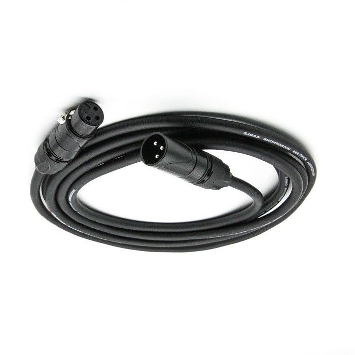 OFC Mic Patch Cord 3 Pin XLR Make to Female Wire Mikrofon Hitam 20ft