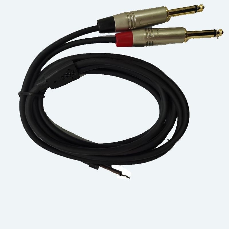 DAC tipe C untuk Dual 1/4 Inch Instrumen Y Splitter Kabel Dibangun dalam chip DAC yang kuat