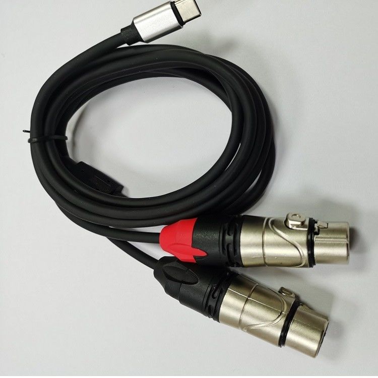 DAC C ke Dual XLR Kabel Audio Wanita Y Splitter Dibangun dalam Chip DAC yang kuat