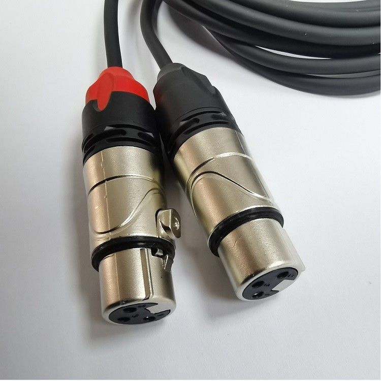 DAC C ke Dual XLR Kabel Audio Wanita Y Splitter Dibangun dalam Chip DAC yang kuat